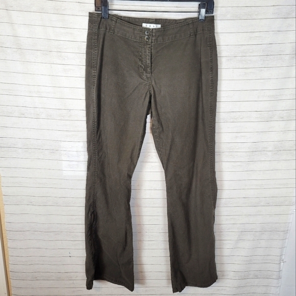 Cabi Tailgate Party Wide Leg Flare w Zippers in Khaki Green, sz 4 - Picture 1 of 13